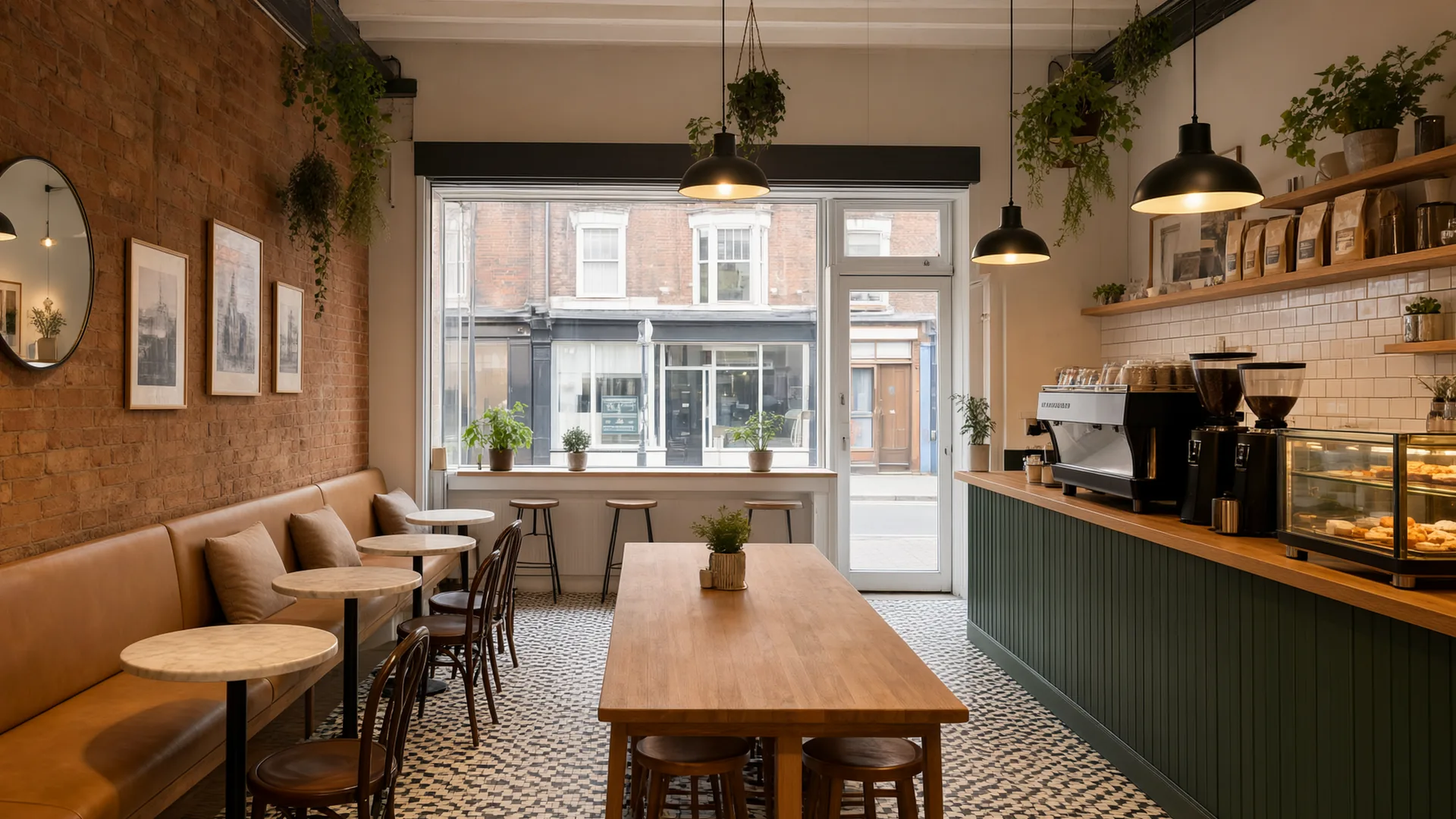 The finished café