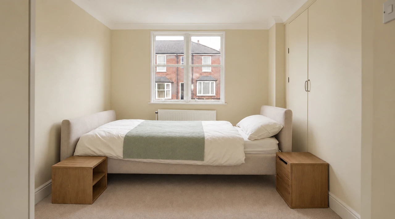Bedroom after: those loose items removed